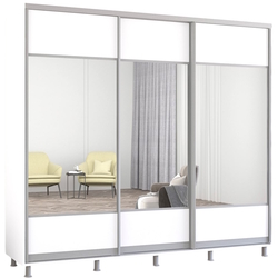 Dulap-cupe Mobildor Aron cu oglinda K1 240x240x60 (White) Thumb