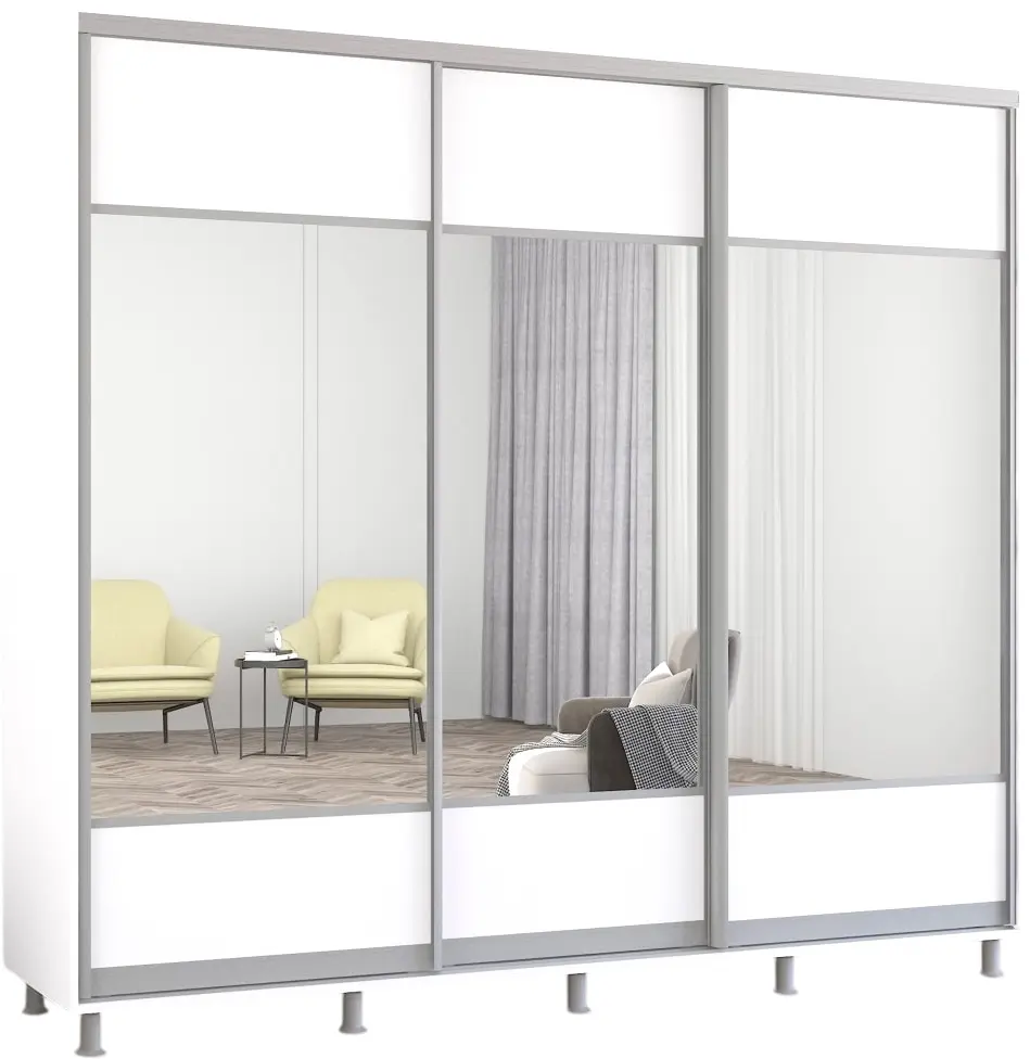 Dulap-cupe Mobildor Aron cu oglinda K1 250x200x60 (White) - 2