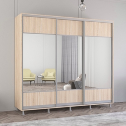 Dulap-cupe Mobildor Aron cu oglinda K1 250x220x60 (Sonoma Oak)