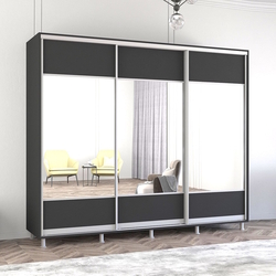 Dulap-cupe Mobildor Aron cu oglinda K1 260x200x60 (Anthracite)