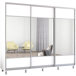 Dulap-cupe Mobildor Aron cu oglinda K1 260x220x60 (White) Thumb