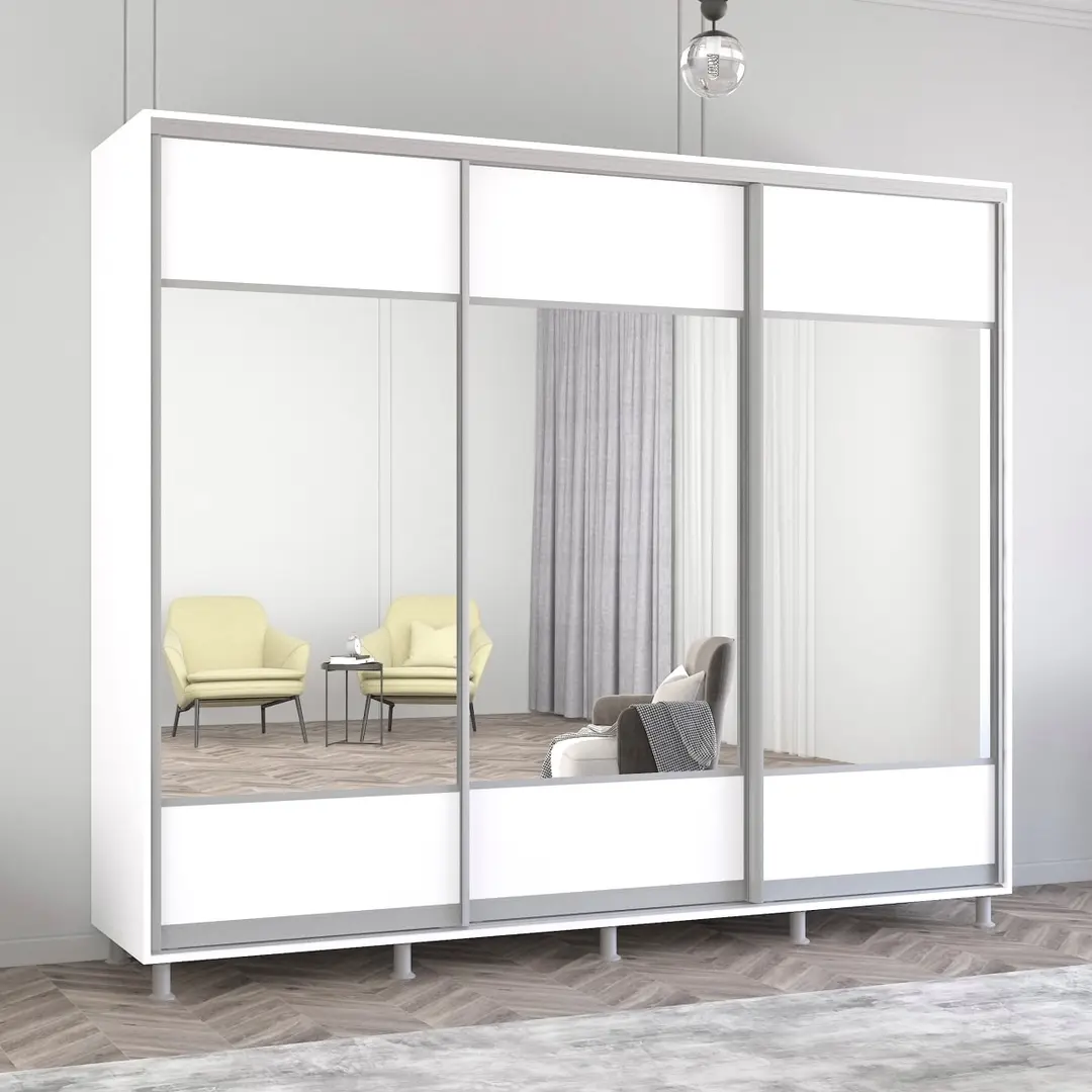 Dulap-cupe Mobildor Aron cu oglinda K1 260x230x60 (White)