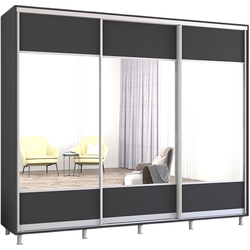 Шкаф-купе Mobildor Aron с зеркалом K1 260x240x60 (Anthracite) Thumb