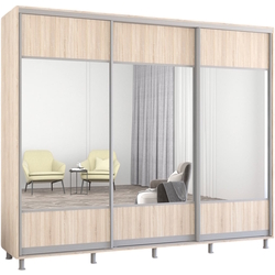 Dulap-cupe Mobildor Aron cu oglinda K1 260x240x60 (Sonoma Oak) Thumb