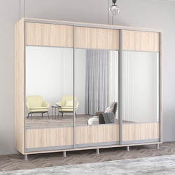 Dulap-cupe Mobildor Aron cu oglinda K1 260x240x60 (Sonoma Oak)