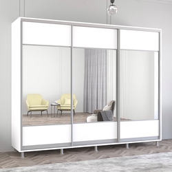 Dulap-cupe Mobildor Aron cu oglinda K1 270x210x60 (White)