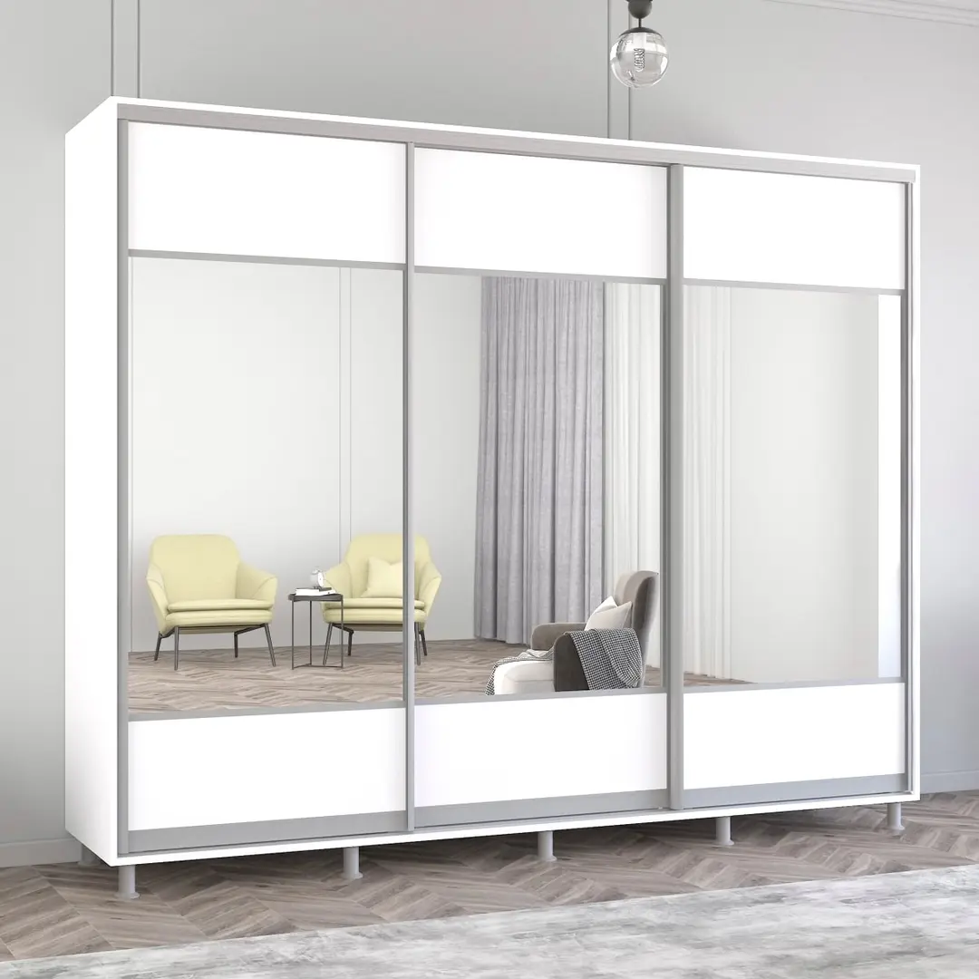 Dulap-cupe Mobildor Aron cu oglinda K1 270x210x60 (White)