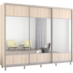 Dulap-cupe Mobildor Aron cu oglinda K1 270x240x60 (Sonoma Oak) Thumb