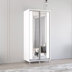 Dulap-cupe Mobildor Aron cu oglinda K2 100x200x60 (White)