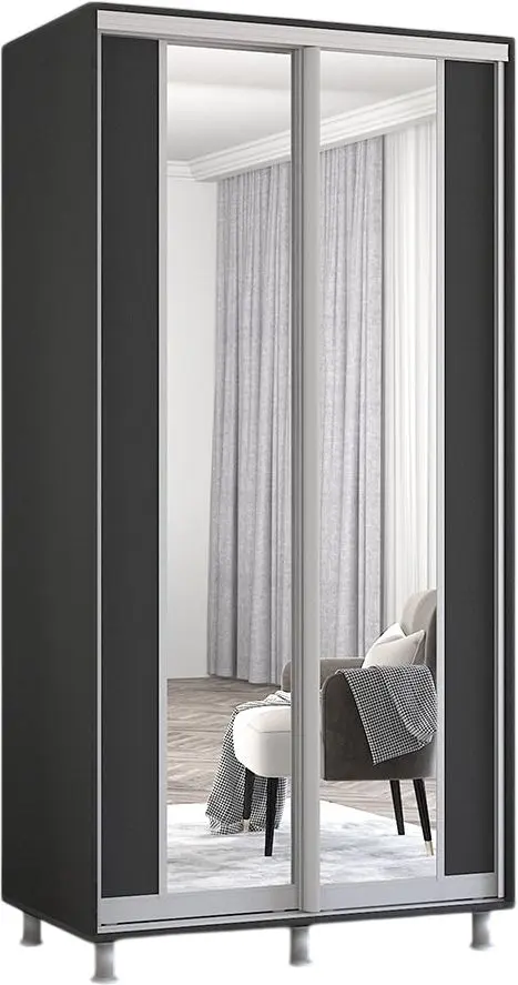 Dulap-cupe Mobildor Aron cu oglinda K2 100x210x60 (Anthracite) - 2