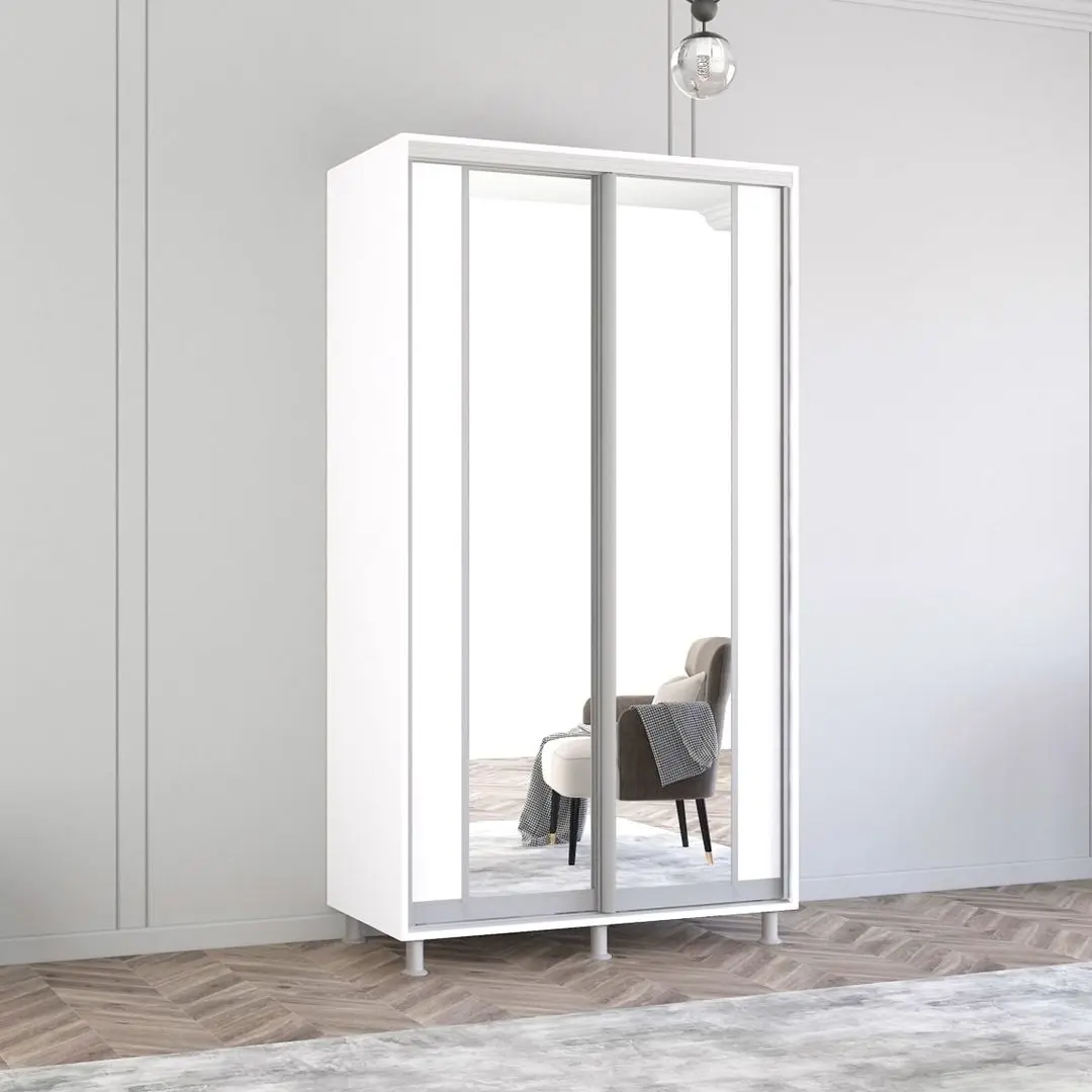 Dulap-cupe Mobildor Aron cu oglinda K2 120x210x60 (White)