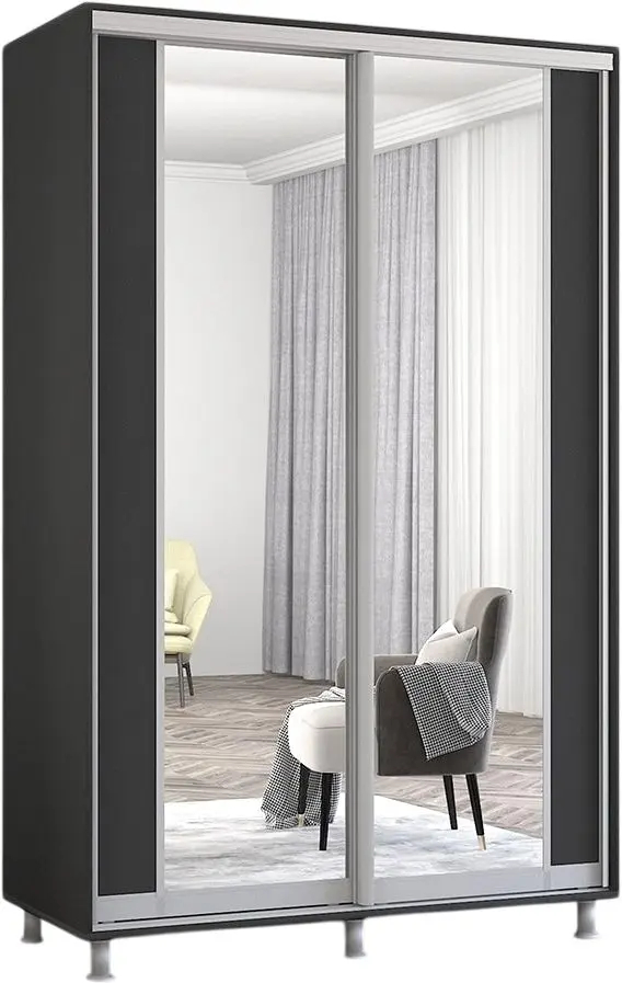 Dulap-cupe Mobildor Aron cu oglinda K2 140x200x60 (Anthracite) - 2
