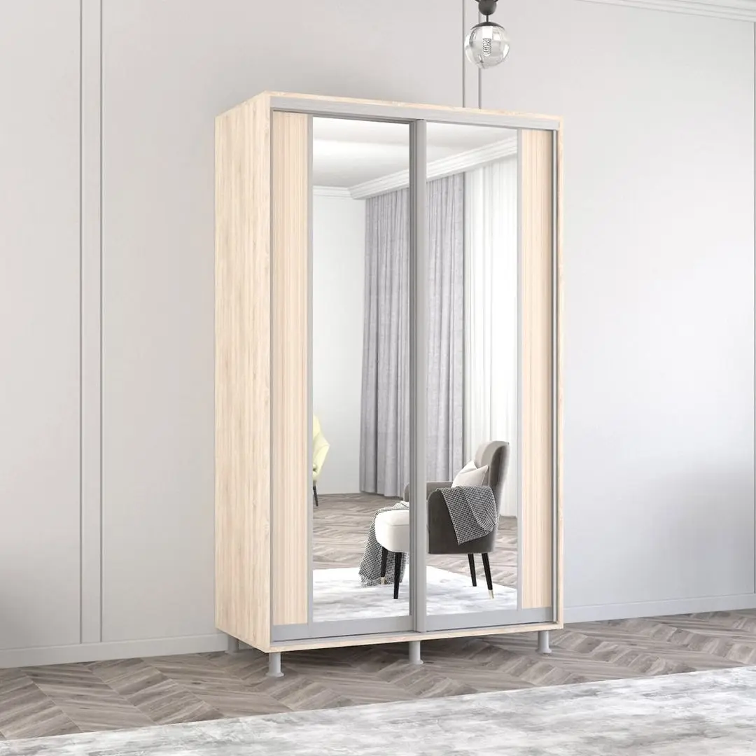 Dulap-cupe Mobildor Aron cu oglinda K2 140x210x60 (Sonoma Oak)