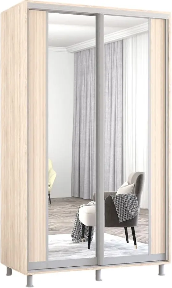 Dulap-cupe Mobildor Aron cu oglinda K2 140x230x60 (Sonoma Oak) - 2