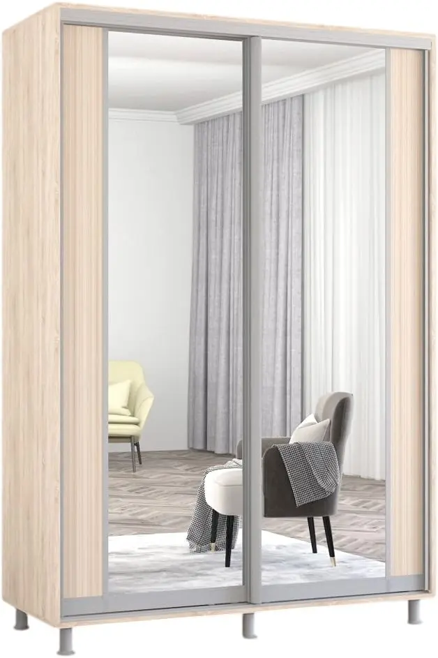 Dulap-cupe Mobildor Aron cu oglinda K2 150x240x60 (Sonoma Oak) - 2