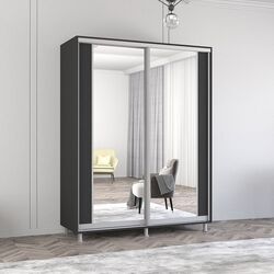 Dulap-cupe Mobildor Aron cu oglinda K2 170x220x60 (Anthracite)