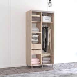 Dulap-cupe Mobildor Aron cu oglinda K2 170x220x60 (Sonoma Oak) Thumb