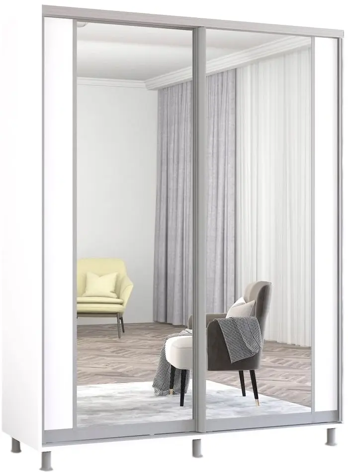 Dulap-cupe Mobildor Aron cu oglinda K2 170x240x60 (White) - 2