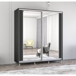 Dulap-cupe Mobildor Aron cu oglinda K2 190x220x60 (Anthracite)