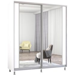 Dulap-cupe Mobildor Aron cu oglinda K2 190x230x60 (White) Thumb