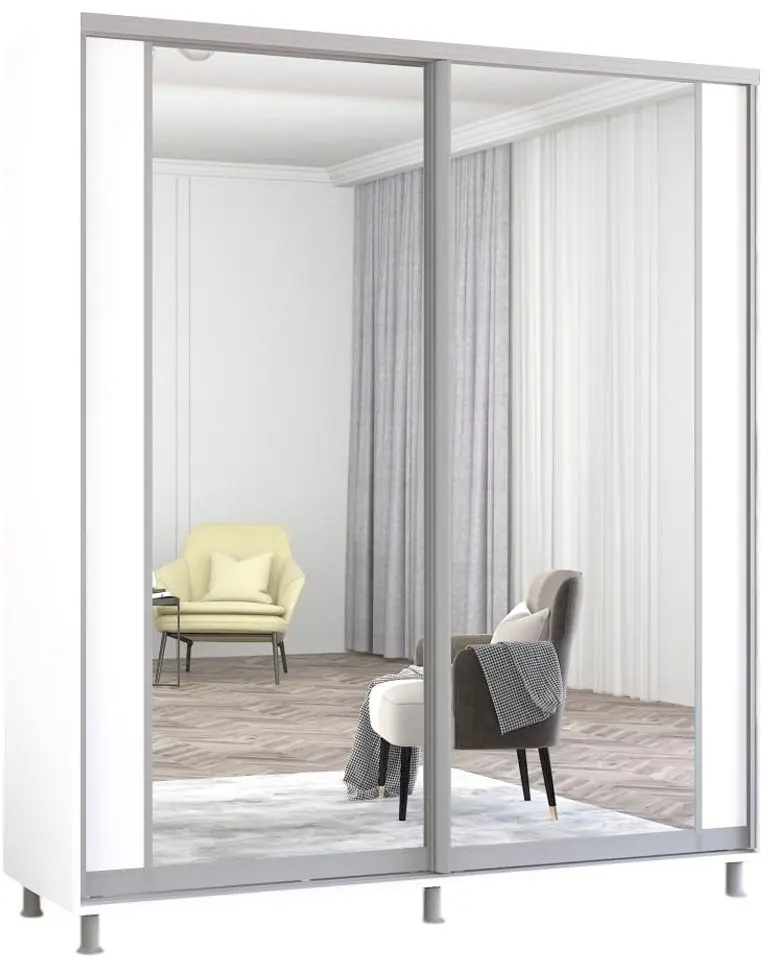 Dulap-cupe Mobildor Aron cu oglinda K2 190x230x60 (White) - 2