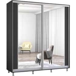 Dulap-cupe Mobildor Aron cu oglinda K2 190x240x60 (Anthracite) Thumb