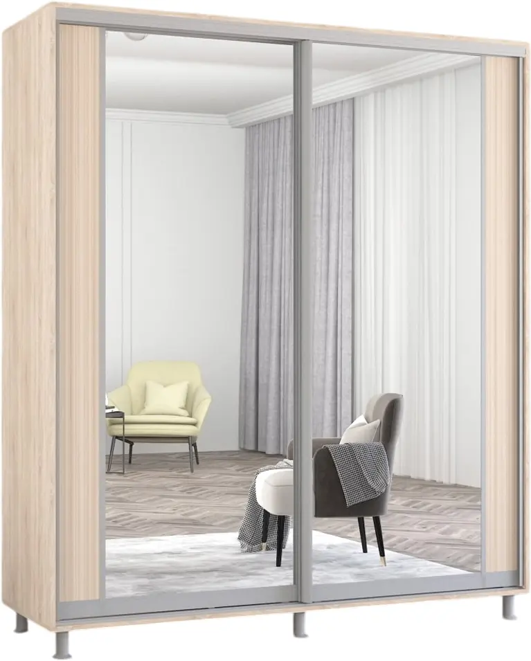 Dulap-cupe Mobildor Aron cu oglinda K2 200x210x60 (Sonoma Oak) - 2