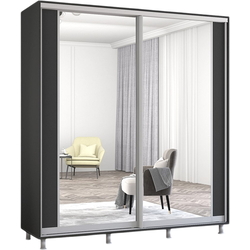 Dulap-cupe Mobildor Aron cu oglinda K2 220x200x60 (Anthracite) Thumb