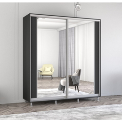 Dulap-cupe Mobildor Aron cu oglinda K2 230x220x60 (Anthracite)