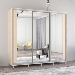 Dulap-cupe Mobildor Aron cu oglinda K2 240x200x60 (Sonoma Oak)