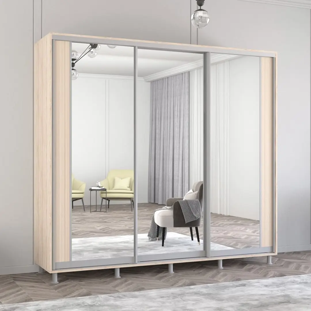 Dulap-cupe Mobildor Aron cu oglinda K2 250x210x60 (Sonoma Oak)