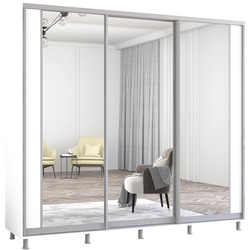 Dulap-cupe Mobildor Aron cu oglinda K2 250x210x60 (White) Thumb