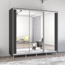 Dulap-cupe Mobildor Aron cu oglinda K2 250x220x60 (Anthracite)