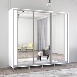 Dulap-cupe Mobildor Aron cu oglinda K2 250x220x60 (White)