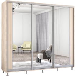 Dulap-cupe Mobildor Aron cu oglinda K2 250x230x60 (Sonoma Oak) Thumb