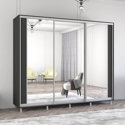 Dulap-cupe Mobildor Aron cu oglinda K2 260x200x60 (Anthracite)