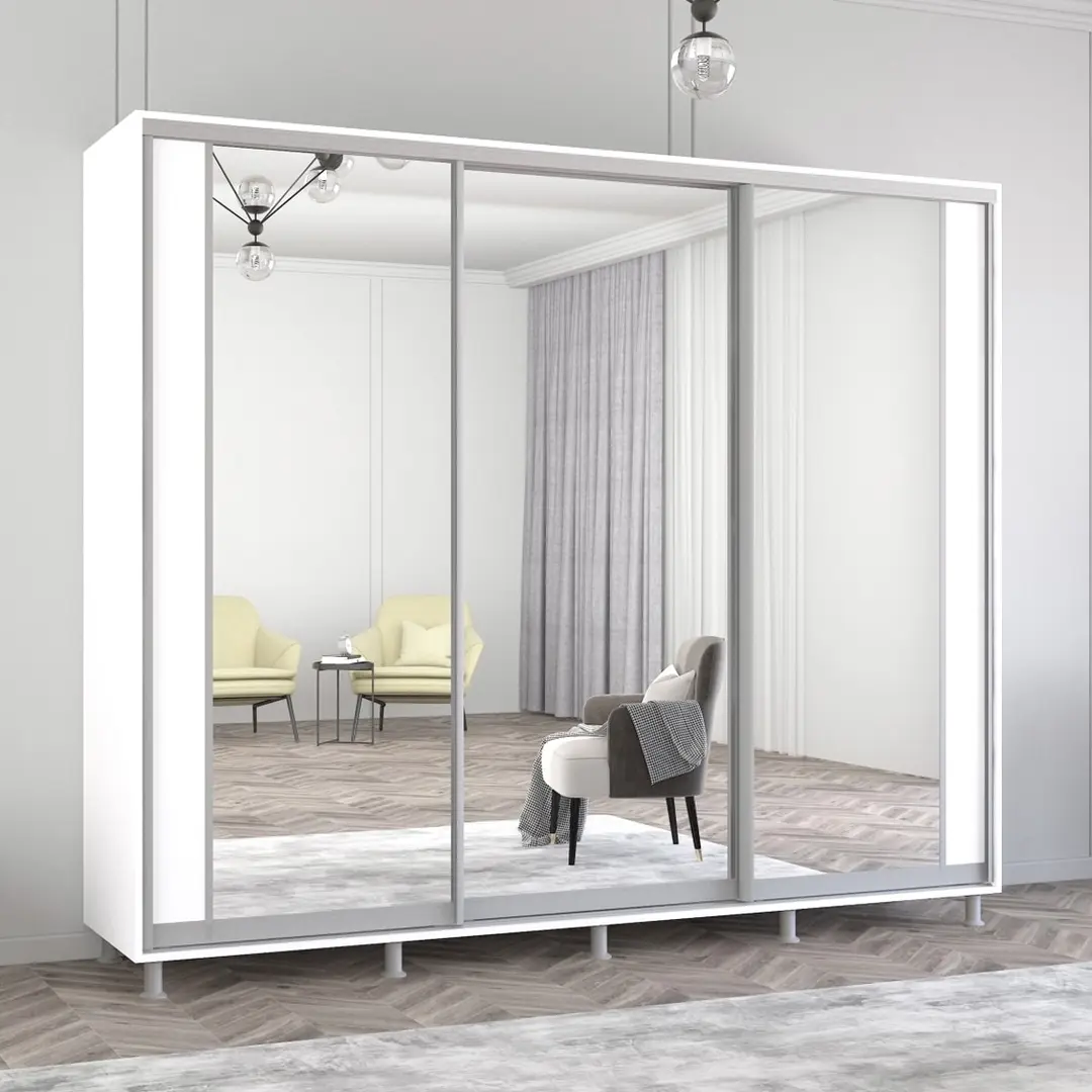 Dulap-cupe Mobildor Aron cu oglinda K2 260x200x60 (White)