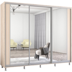 Dulap-cupe Mobildor Aron cu oglinda K2 260x220x60 (Sonoma Oak) Thumb