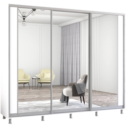 Dulap-cupe Mobildor Aron cu oglinda K2 260x230x60 (White) Thumb