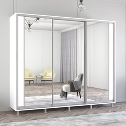 Dulap-cupe Mobildor Aron cu oglinda K2 260x240x60 (White)