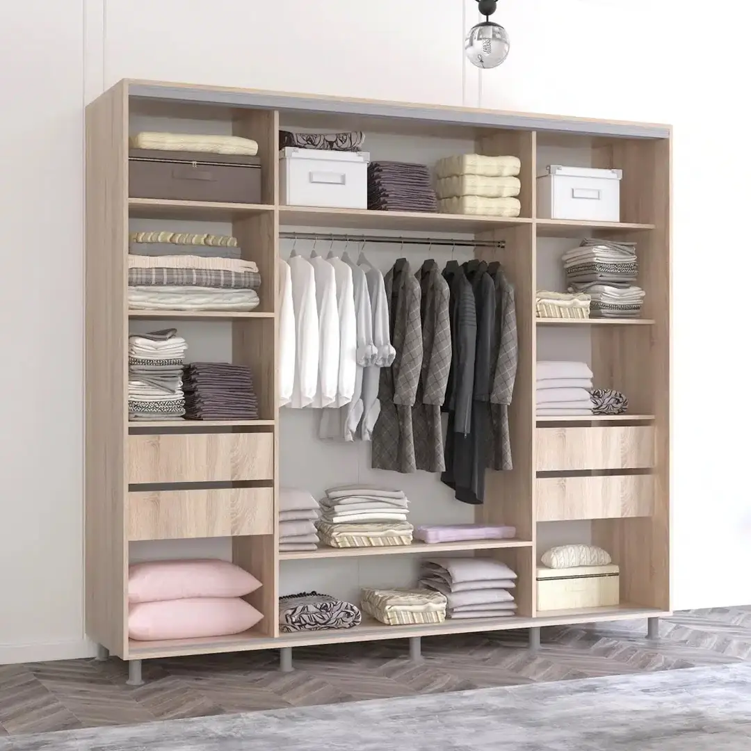 Dulap-cupe Mobildor Aron cu oglinda K2 270x210x60 (Sonoma Oak) - 3