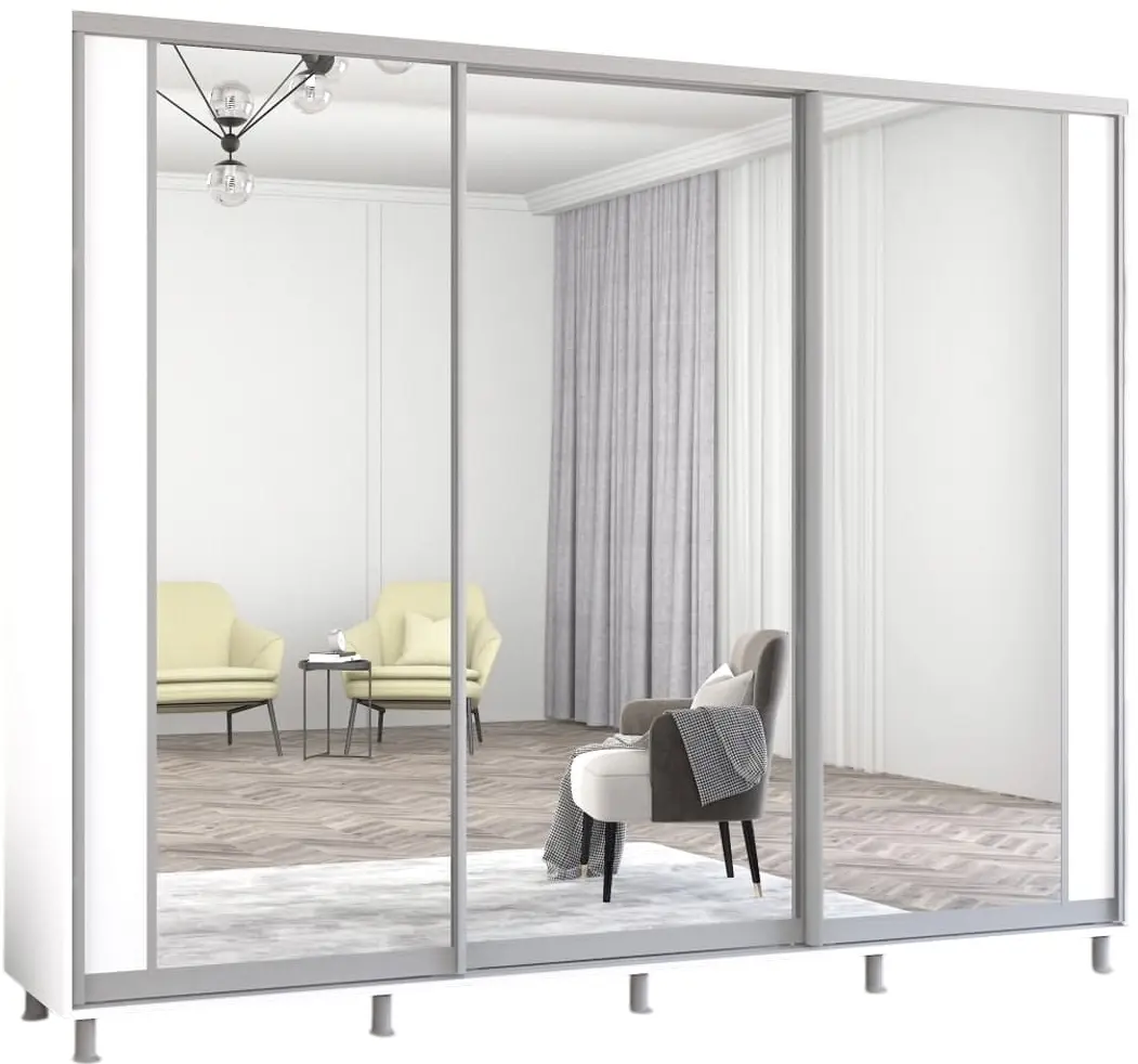 Шкаф-купе Mobildor Aron с зеркалом K2 270x210x60 (White) - 2