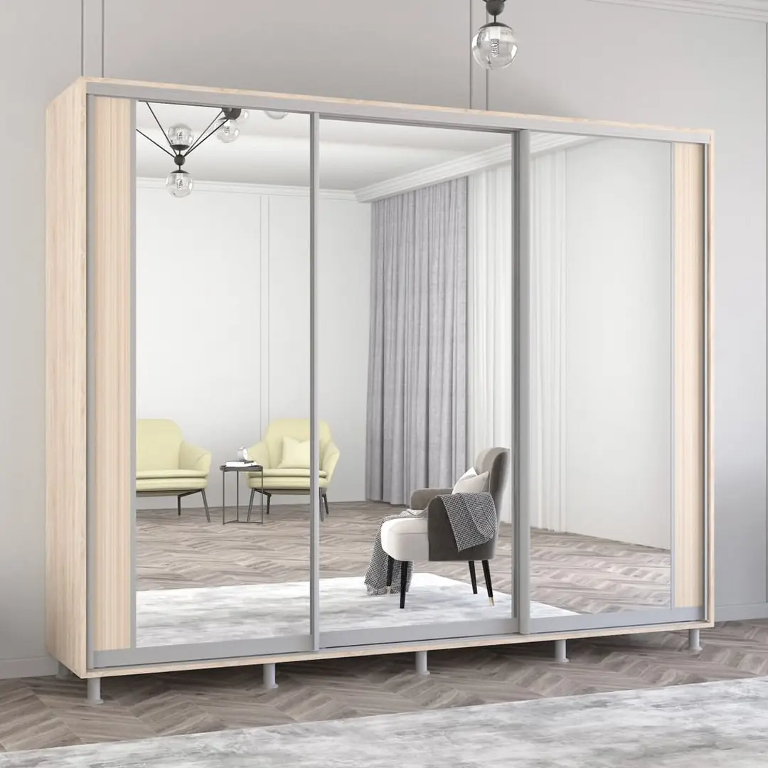 Dulap-cupe Mobildor Aron cu oglinda K2 270x220x60 (Sonoma Oak)