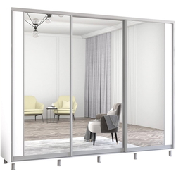 Шкаф-купе Mobildor Aron с зеркалом K2 270x220x60 (White) Thumb