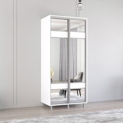 Dulap-cupe Mobildor Aron cu oglinda K3 Zebra 100x230x60 (White)