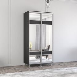 Dulap-cupe Mobildor Aron cu oglinda K3 Zebra 100x240x60 (Anthracite)