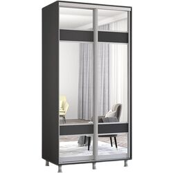 Dulap-cupe Mobildor Aron cu oglinda K3 Zebra 110x240x60 (Anthracite) Thumb