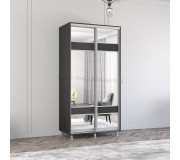 Dulap-cupe Mobildor Aron cu oglinda K3 Zebra 120x220x60 (Anthracite)