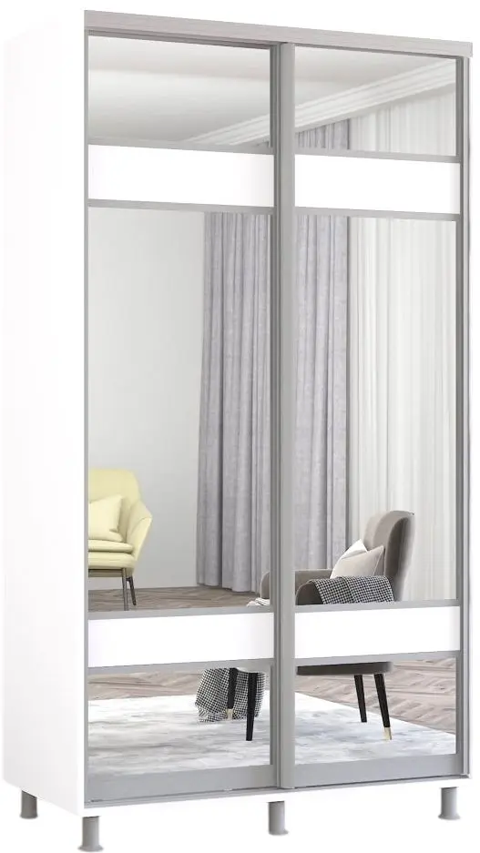 Dulap-cupe Mobildor Aron cu oglinda K3 Zebra 120x240x60 (White)