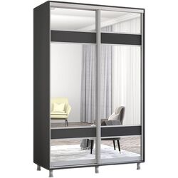 Dulap-cupe Mobildor Aron cu oglinda K3 Zebra 150x210x60 (Anthracite) Thumb